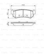 0986494133 BOSCH - KLOCKI HAM. TYLNE 1.4 16V/1.6/1.8 