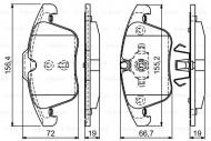 0986494169 BOSCH - KLOCKI HAM. PRZEDNIE 