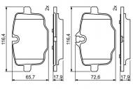 0986494759 BOSCH - KLOCKI HAM.TYŁ 