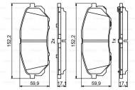 0986494827 BOSCH - KLOCKI HAMULCOWE KIA SORENTO 