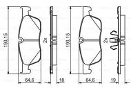 0986494831 BOSCH - KLOCKI HAMULCOWE JAGUAR, XE, 