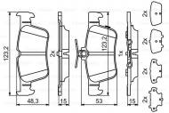 0986494839 BOSCH - KLOCKI HAMULCOWE FORD, MONDEO[CNG],S-MAX'15,GALAXY'15,EDGE'1