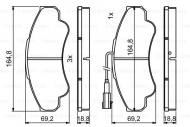 0986494850 BOSCH - KLOCKI HAMULCOWE CITROEN, PEUGEOT JUMPER, BOXER