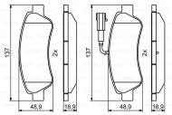 0986494994 BOSCH - KLOCKI HAMULCOWE PEUGEOT, CITROEN BOXER, JUMPER