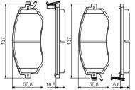 0986495125 BOSCH - KLOCKI HAMULC. SUBARU FORESTER 08-18 PRZÓD BOSCH