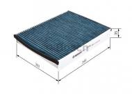 0986628538 BOSCH - FILTR KABINY ANTYBAKTERYJNY FILTER+ 