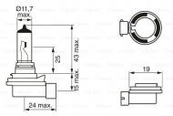 1987302081 BOSCH - ŻARÓWKA H8 PURE LIGHT 12V 35W PGJ19-1 