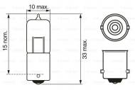 1987302233 BOSCH - ŻARÓWKA H10W 12V BA9S BMW RING 