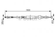 1987477165 BOSCH - LINKA HAMULCA RĘCZNEGO L=P, HAM.TARCZOWE (1800/1180)