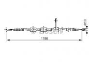 1987477621 BOSCH - LINKA HAMULCA RĘCZNEGO PRAWA 