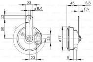 9320332803 BOSCH - SYGNAŁ DŹWIĘKOWY 12V 110DB CZEST.335HZ 