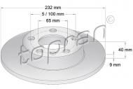 107683755 TOPRAN - TARCZA HAM. TYLNA 9MM 