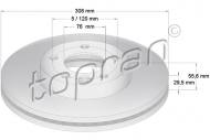 110428755 TOPRAN - TARCZA HAM. 29.5MM VENTIL. 