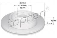 207987755 TOPRAN - TARCZA HAM. OPEL 