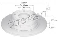 500950755 TOPRAN - TARCZA HAM. >REAR 