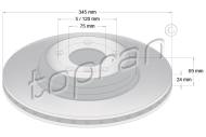 502241755 TOPRAN - TARCZA HAM. BMW 5+7 