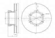 800-1715 CIFAM - Tarcza hamulcowa (304x30mm) Mercedes Vario 512D - 812D  96-