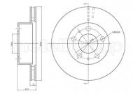 800-225 CIFAM - Tarcza hamulcowa (263x22mm)  VOLVO 240 Kombi (P245) 08/74-08/93  240 (P242, P