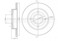 800-377 CIFAM - Tarcza hamulcowa (239,5x12mm)  FORD FIESTA IV (JA_, JB_) 08/95-01/02  KA (RB_