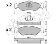 822-088-0 CIFAM - Zestaw klocków, hamulec tarczowy (PFK285)  FORD FIESTA IV (JA_, JB_) 08/95-01/02  KA (RB_) 09