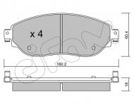 822-1003-0 CIFAM - Zestaw klocków, hamulec tarczowy Opel Vivaro  14- przód