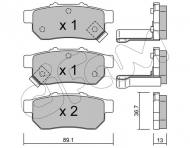 822-176-1 CIFAM - Zestaw klocków, hamulec tarczowy HONDA CIVIC V Hatchback (EJ9, EK1/3/4) 11/95-02/01