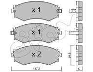 822-190-1 CIFAM - Zestaw klocków, hamulec tarczowy (PFK310)  NISSAN PRIMERA Traveller (W10) 07/90-03/98