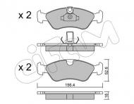 822-208-0 CIFAM - Zestaw klocków, hamulec tarczowy (PFK241)  OPEL VECTRA B (36_) 10/95-04/02  ASTRA F Caravan (