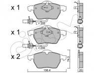 822-314-0 CIFAM - Zestaw klocków, hamulec tarczowy A4 I (8D2, B5), Avant,1.8 T.,1.8 T. quattro,1.8 T., quattro,