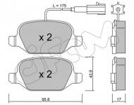 822-323-2 CIFAM - Zestaw klocków, hamulec tarczowy układ hamulcowy TRW