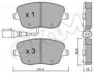 822-547-1 CIFAM - Zestaw klocków, hamulec tarczowy VW POLO (9N_) 10/01- - SEAT IBIZA IV (6L1) 02/02- - SKODA FA