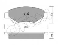 822-637-0 CIFAM - Zestaw klocków, hamulec tarczowy CITROEN C1  05- PEUGEOT 107  05-