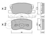 822-940-0 CIFAM - Zestaw klocków, hamulec tarczowy KLOCKI HAMULC. MITSUBISHI COLT VI  04-12 PRZÓD