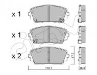 822-941-0 CIFAM - Zestaw klocków, hamulec tarczowy KLOCKI HAMULC. KIA PICANTO  11- PRZÓD