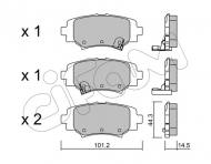 822-993-0 CIFAM - Zestaw klocków, hamulec tarczowy KLOCKI HAMULC. MAZDA 3  13- TYŁ