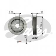 TVD1011A GATES - TVD1011A DA TORS VIBR. DAMPER 