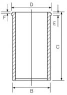 14-043450-00 GOETZE - TULEJA CYLINDRA 