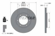 92035600 TEXTAR - TARCZA HAMULCOWA 