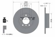 92055503 TEXTAR - TARCZA HAMULCOWA 