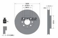 92091803 TEXTAR - TARCZA HAMULCOWA 