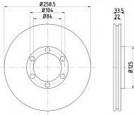 92095000 TEXTAR - TARCZA HAMULCOWA 