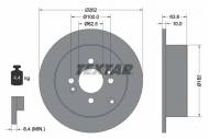 92161303 TEXTAR - TARCZA HAM. HYUNDAI GETZ 02- 