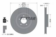 92174403 TEXTAR - TARCZA HAMULCOWA 