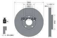 92273303 TEXTAR - TARCZA HAMULCOWA PRZOD 