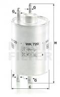 WK720 MANN - Filtr paliwa DB benzyna SIL.M112,M113 