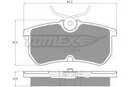 1218 TOMEX - ZESTAW KLOCKÓW, HAMULEC TARCZOWY KLOCKI HAMULC. FORD FOCUS  98-04 TYŁ