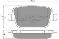 1448 TOMEX - ZESTAW KLOCKÓW, HAMULEC TARCZOWY FORD GALAXY  06- , S-MAX 06- TYŁ