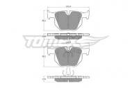 1524 TOMEX - ZESTAW KLOCKÓW, HAMULEC TARCZOWY KLOCKI HAMULC. BMW X5 E70  07- TYŁ