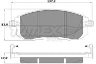 1756 TOMEX - ZESTAW KLOCKÓW, HAMULEC TARCZOWY KLOCKI HAMULC. NISSAN TIIDA  07- PRZÓD