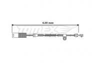 3032 TOMEX - STYK OSTRZEGAWCZY, ZUŻYCIE OKŁADZIN HAMU(620MM)  BMW 7 E38 93-01 TYŁ